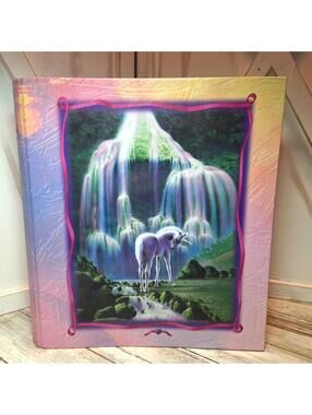 Stuart Hall Unicorn Mystic Places 3 Prong Curveback Hardback Binder 1.5" Thick